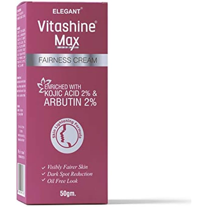 VITASHINE كريم ماكس للتفتيح 50 جرام مع حمض الكوجيك وآربوتين لتفتيح البشرة (عبوة من 2) - Image 2